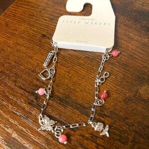 Cute Silvertone Charm Bracelet from Maurices - NWT